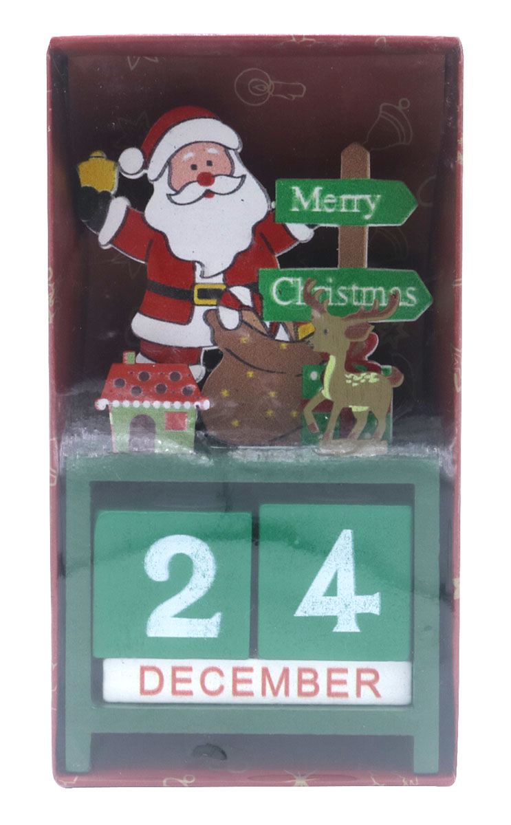 X-P2.3 CG013-003 Wooden Christmas Calendar 14x7.5cm