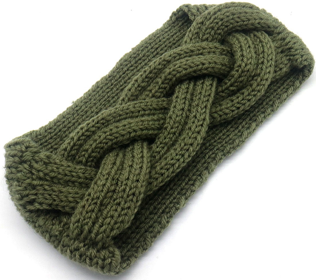 T-E3.1 H071-016-3 Knitted Headband Green