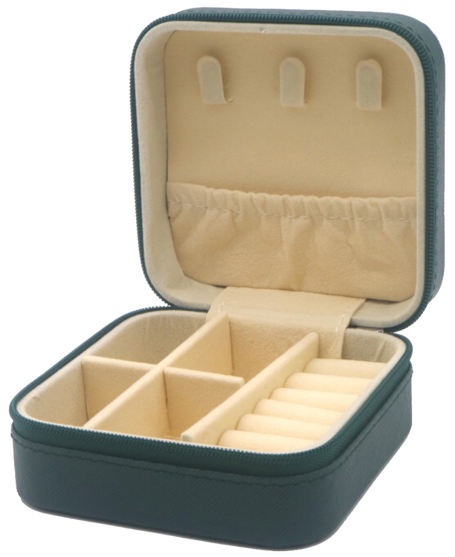 Q-A4.2 PK829-012 PU Travel Case 10x10x5cm Green