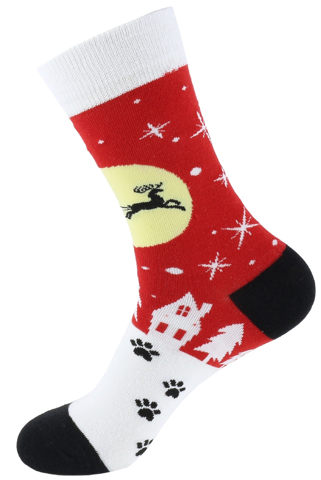 S-E1.1  SOCK2316-401-Deer Pair of Socks Size 38-45 Christmas