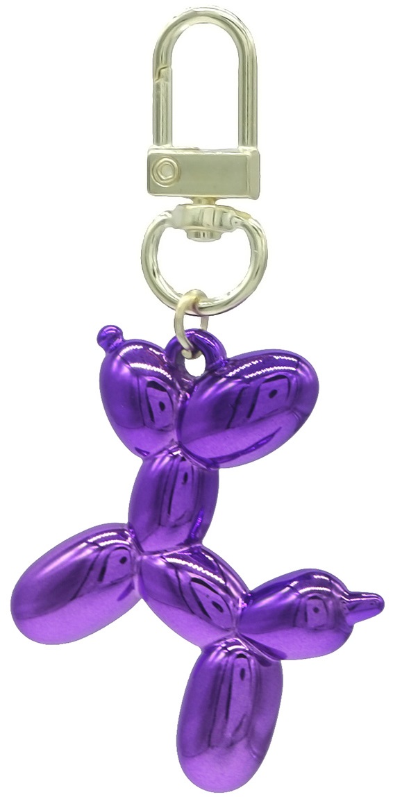 D-A4.3 KY2403-018-24 Keychain Dog 5cm Purple