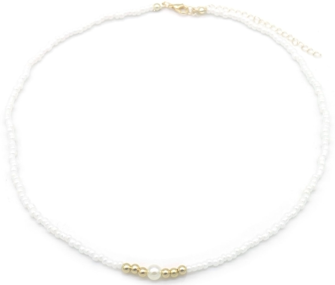 I-D6.1 N2375-071-4 Necklace for Kids Pearl White