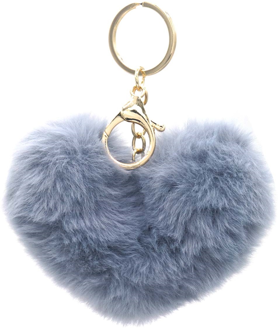 F-C13.1 KY2403-168-7 Fluffy Keychain 10cm Heart