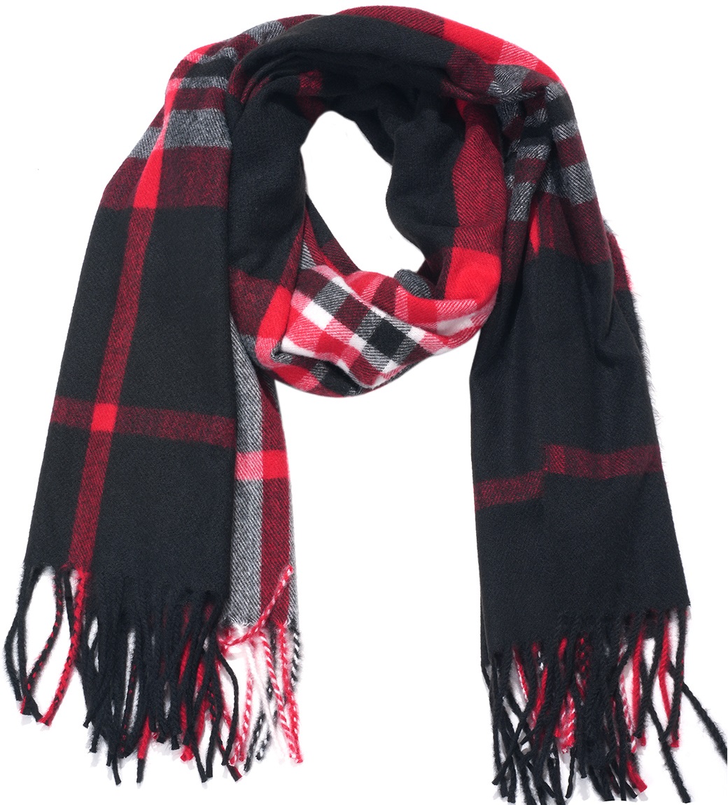 R-O3.1  SCARF705-199-9 Scarf Soft Checkered 180x70cm