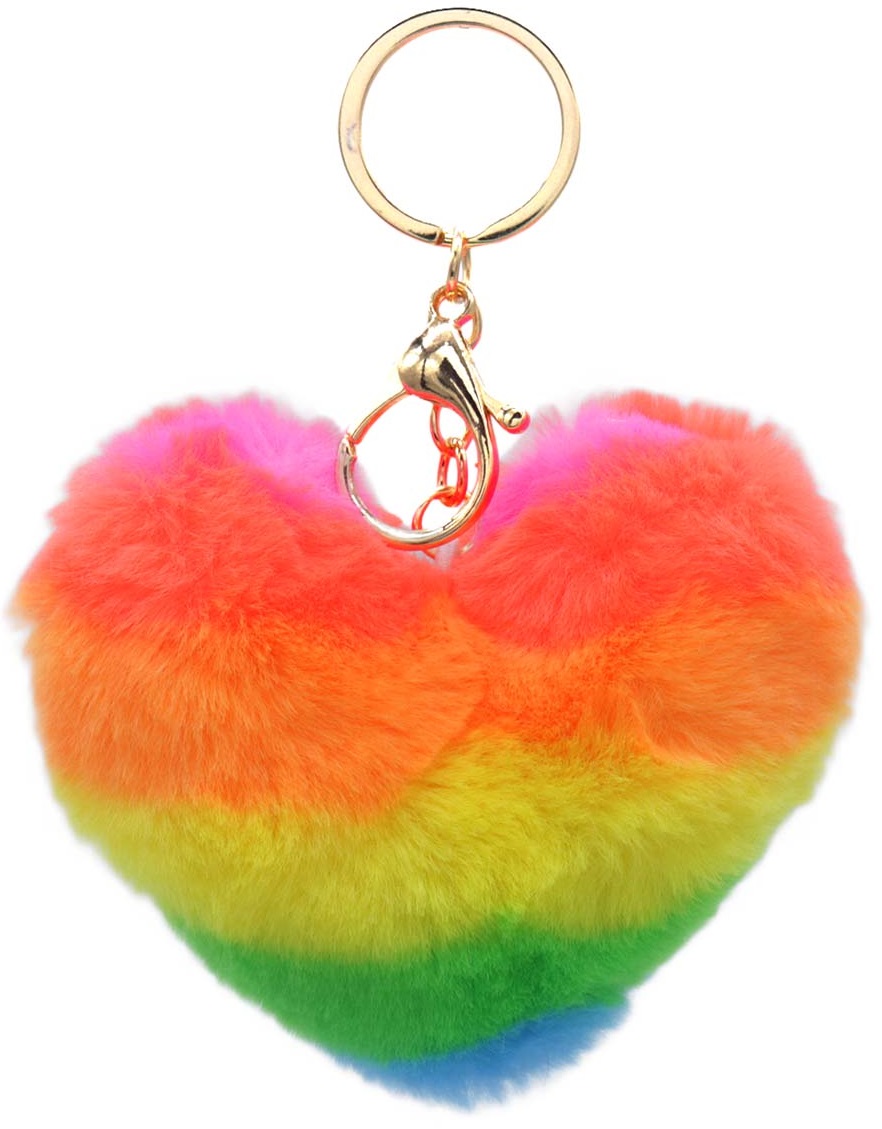 G-C13.1 KY2403-168-1 Fluffy Keychain 10cm Heart