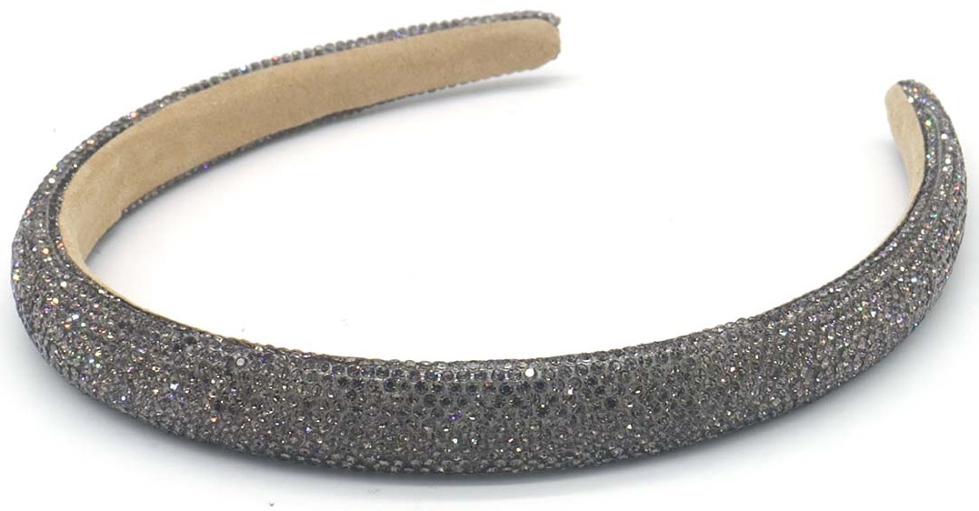 X-A4.2 H2458-013-3 Headband Crystals 1.8cm Grey