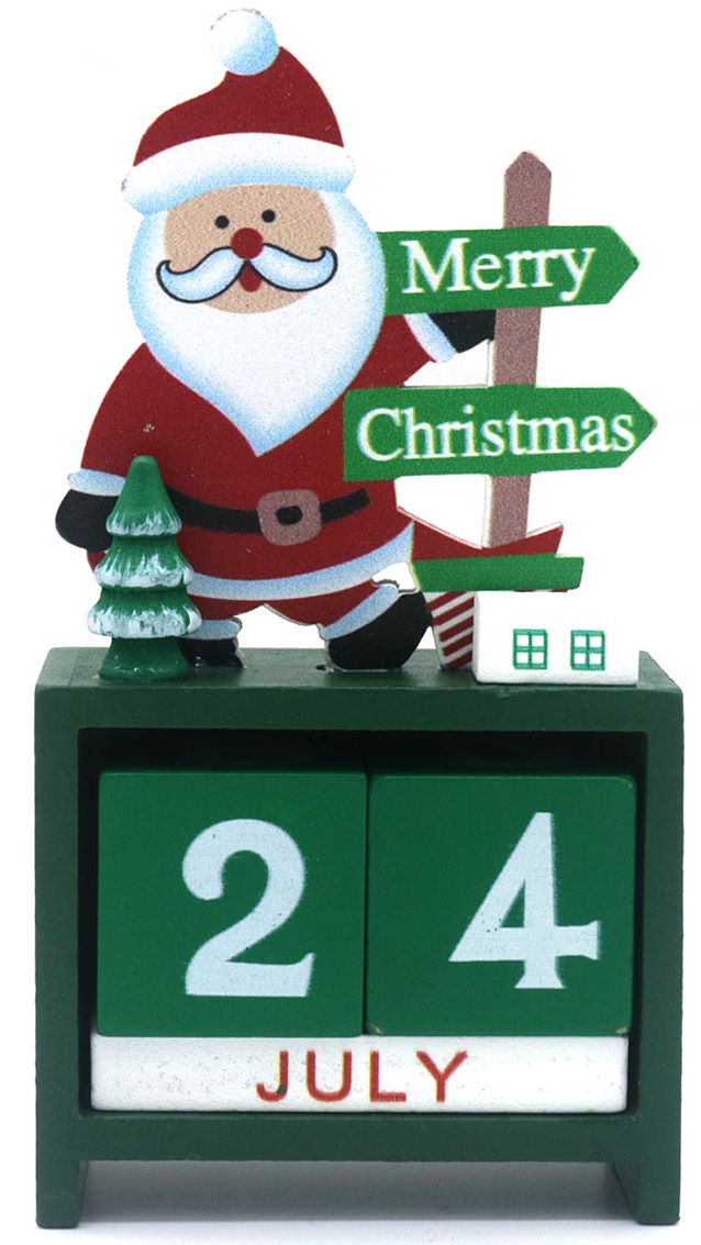 X-P3.1 CG013-004 Wooden Christmas Calendar 14x7.5cm