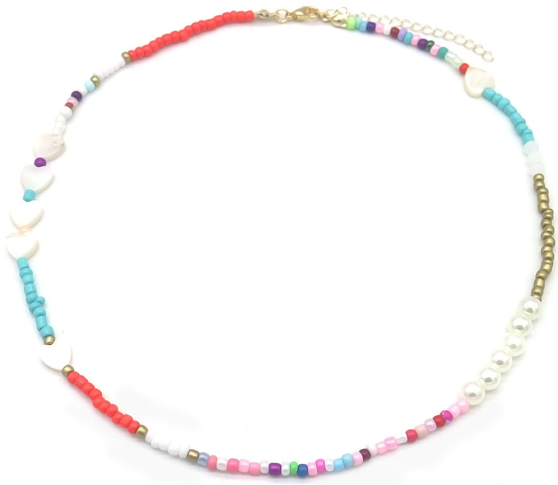 I-C17.1 N2380-113 Necklace Hearts Multi
