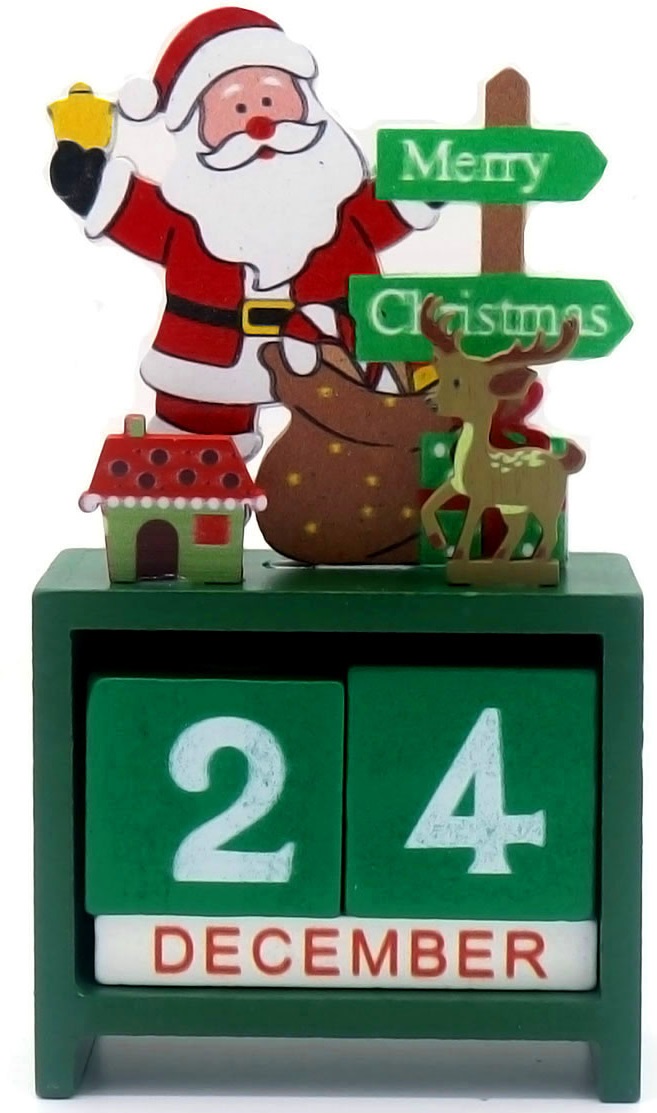 X-P2.3 CG013-003 Wooden Christmas Calendar 14x7.5cm