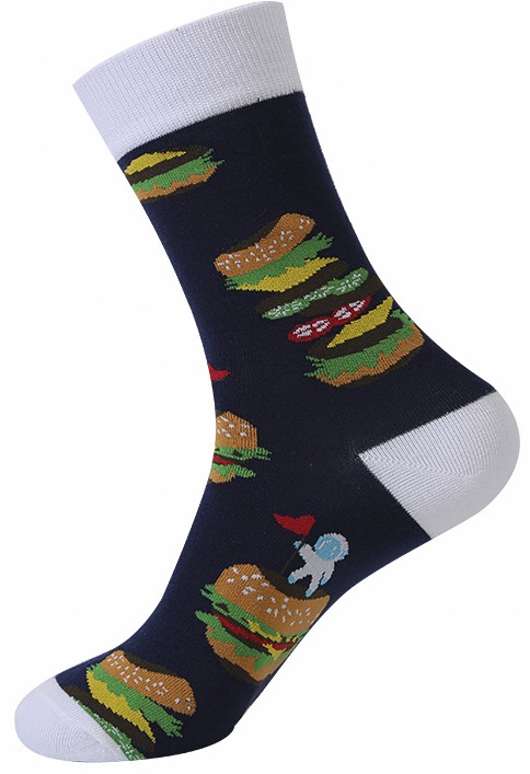 S-D4.1 SOCK2246-015-32 Pair of Socks Size 38-45 Hamburgers