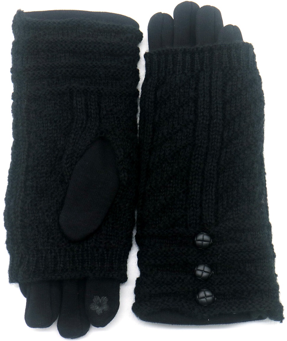 T-P4.2 GLOVE501-033-1 Knitted Gloves Black