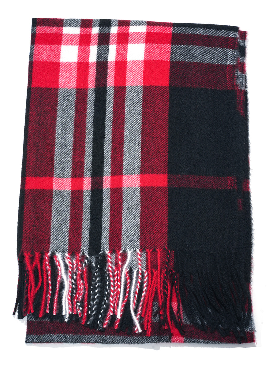 R-O3.1  SCARF705-199-9 Scarf Soft Checkered 180x70cm