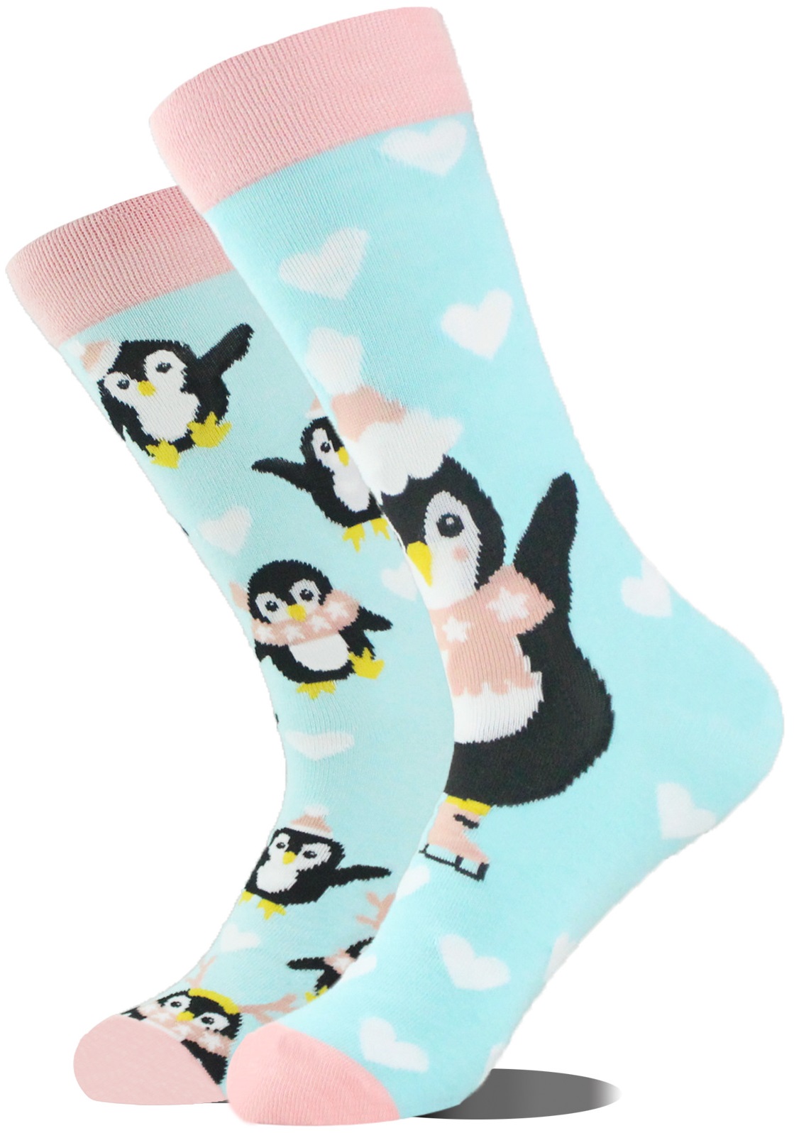 S-H8.2  SOCK2438-035 Pair of Socks-Size 38-45 Penguins