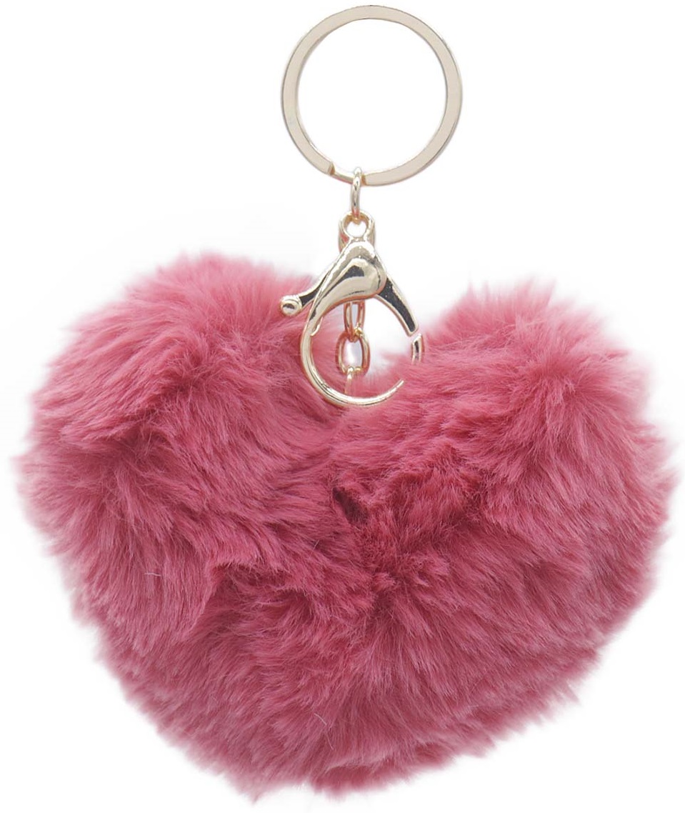 H-F14.2 KY2403-168-5 Fluffy Keychain 10cm Heart