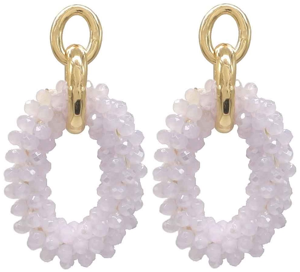 D-B2.3 E725-001 No. 12 Earrings Glass 5cm White