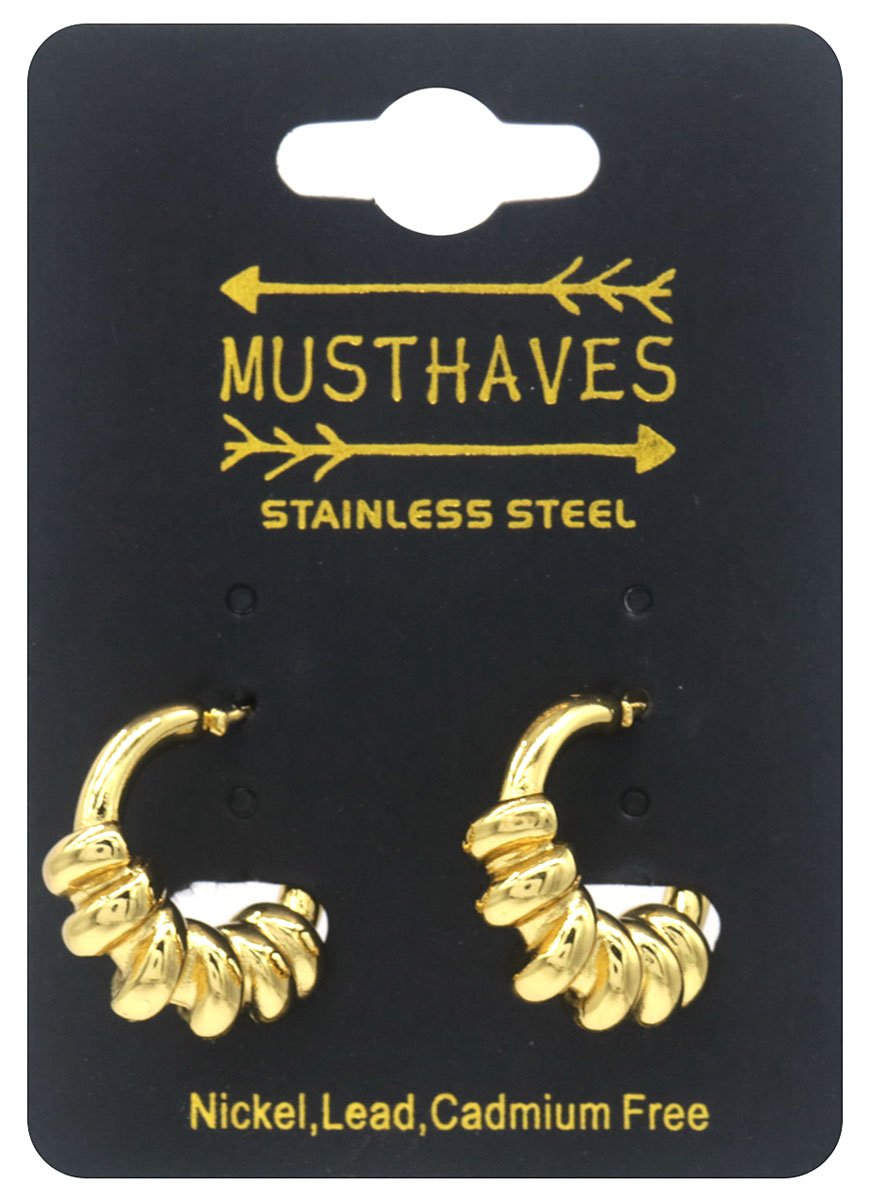 H-E18.1  E126-106G S. Steel Earrings 2cm