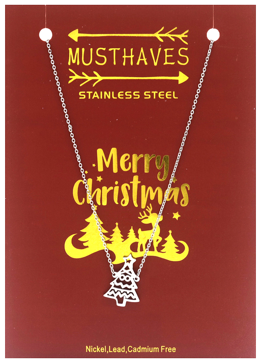 C-B2.3 N2263-031S S. Steel Necklace Christmas