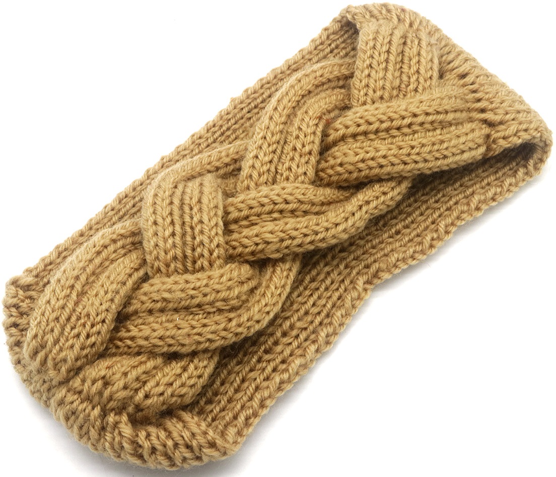 T-J7.1 H071-016-2 Knitted Headband Brown