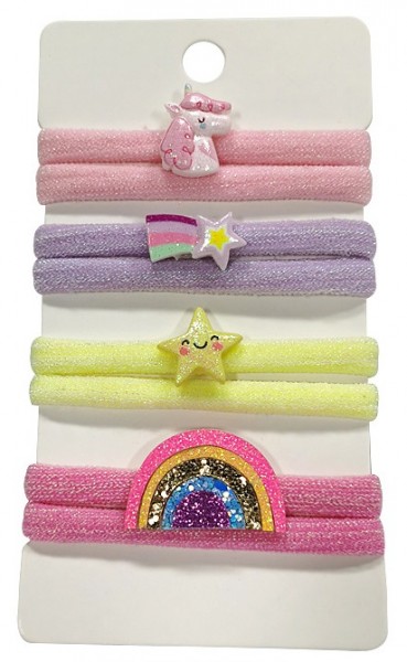 I-E5.2 H001-009 Kids Hair Elastics Set 8pcs